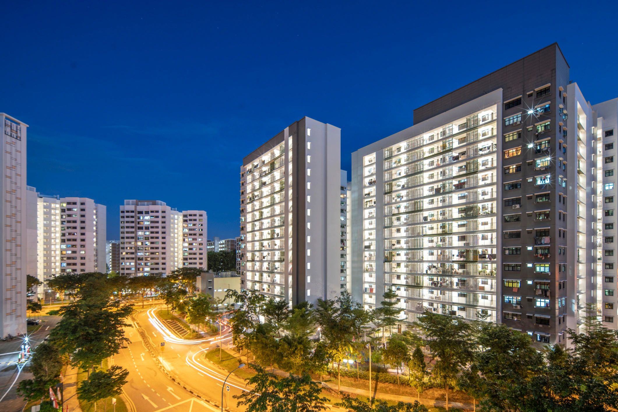 Modern residential housing managed by a professional property management company